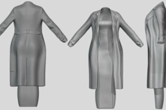 make 3d clothing design,3d fashion garment,3d secondlife outfit rigging vrchat