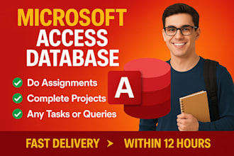 develop ms access database, projects and assignments