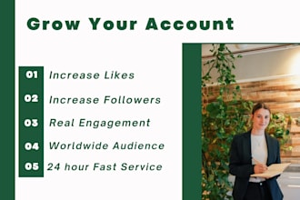 grow your instagram, facebook pages and id setup likes and followers