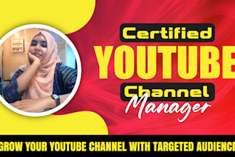 be your certified youtube channel manager