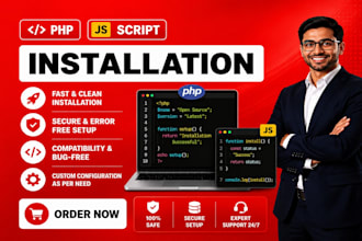 install and customize PHP or js script