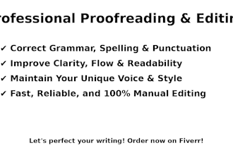 proofread and edit any essay, article or document