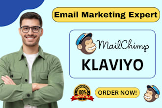 design mailchimp email templates, email campaigns automations, klaviyo flows
