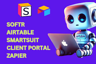 setup airtable database softr webapp airtable automation zapier client portal