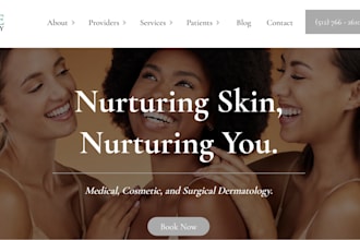 design medical spa website, med spa, aesthetics botox, dermal filler website