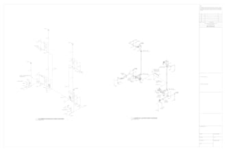 draw technical drawing for your plumbing floor plan, riser diagram autocad 2d