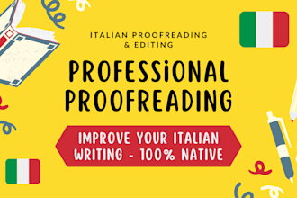 proofread and edit your italian text