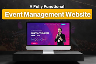 build event management website with event listing, ticket and qr code