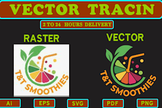 do vector tracing, convert logo to vector or dst asap