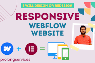 design beautiful responsive website in webflow