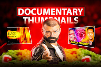 design eye catchy and attractive documentary thumbnails