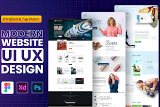 do figma website design and website UI UX in figma, PSD, xd