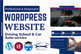 do a functional wordpress driving school car service website