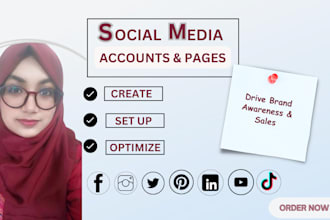 create and set up your social media accounts with optimization