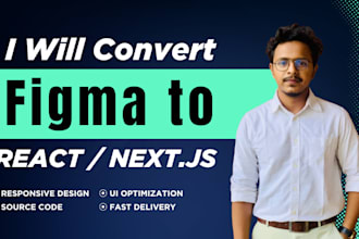 convert figma to responsive react or nextjs website