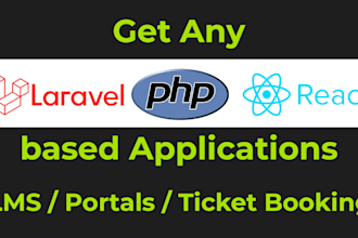 develop lms, portals, ticket booking apps using php or reactjs