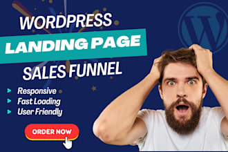 create a responsive wordpress landing page, sales funnel, or website design