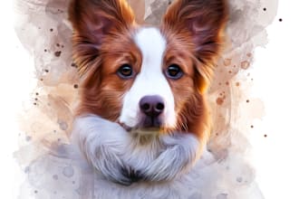 do perfect watercolor portrait for you pet, dog or cat painting