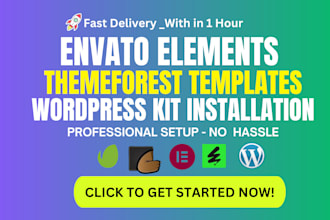 urgently install envato elements kit , themeforest and wordpress themes