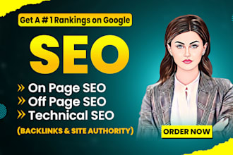 do onpage SEO and technical optimization for your website with off page