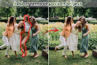 add or remove person or object and edit photo in photoshop