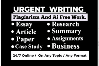 do essay writing, urgent essays in apa, mla, harvard formats in 24 hours
