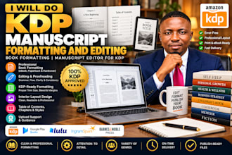 kdp manuscript formatting and editing book formatting manuscript editor for KDP