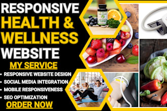 design health and wellness shopify store fitness website health supplement store