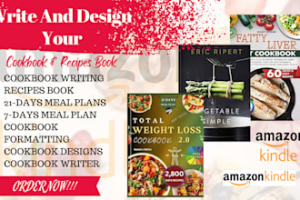 do cookbook or recipe book design, KDP cookbook formatting