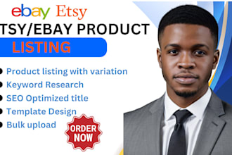 do etsy ebay product listing SEO product listing ebay etsy promotion