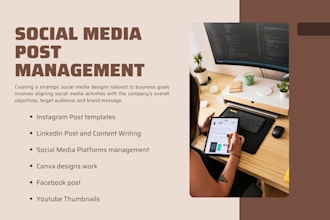create instagram post template, linkedin post, social media management