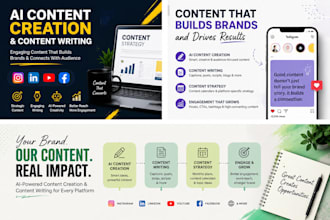 do ai content creation and content writing for social media