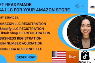 create USA llc tiktok shop for non USA residents USA llc amazon US llc shopify