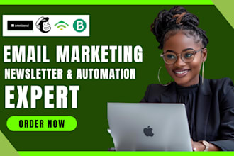 create convertkit, klaviyo, mailerlite, brevo, mailchimp editable email template