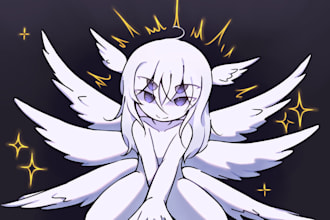 draw cute chibi headshot half body full body