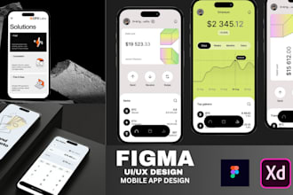 make UI UX mobile app design, web app for IOS and android