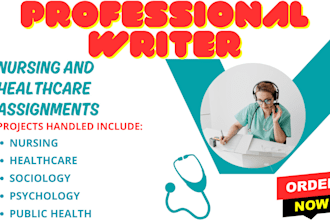 write content in nursing healthcare sociology and psychology