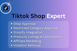 setup tiktok shop,tiktok ads and do tiktok marketing