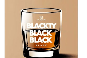 design black whisky and business logo