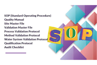 prepare pharma 1 sop  2 protocol 3 report 4 apqr 5 manual