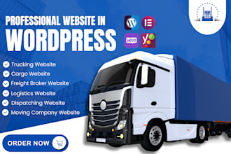 design logistics, freight broker, trucking, cargo, transport wordpress website