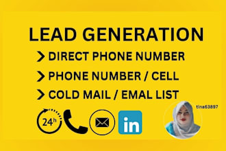 provide direct phone number, linkedin cold dms and mobile phone any filter
