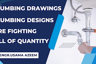 plumbing, electrical, mep design in autocad for permit