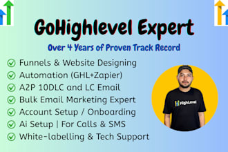 be your gohighlevel ghl expert, funnels, automation, tech support