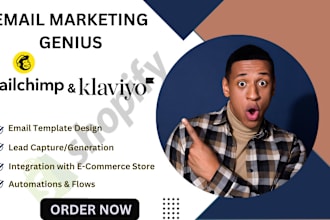 custom email template shopify klaviyo mailchimp email flows campaign automations
