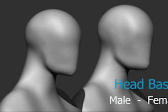 make this 3d model for digital sculpting artist