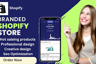 design branded shopify store, shopify dropshipping store