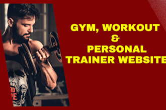 design gym, fitness, yoga, workout and personal trainer website