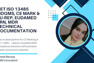 deliver iso 13485 qms, ce mark, eu rep, eudamed srn, mdr technical documents