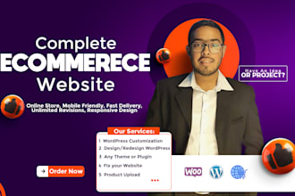 design woocommerce website, ecommerce wordpress website